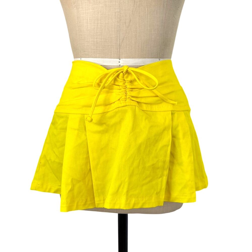 Parkers Jeans Vintage y2k Micro Mini Skirt in Sunshine Yellow Size Large